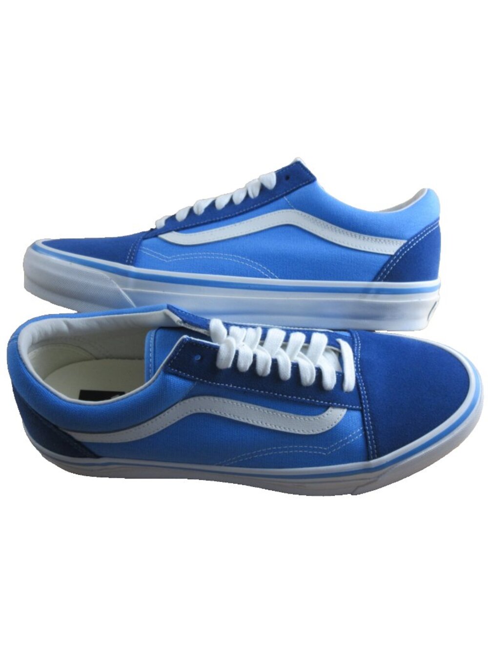 Vans Men's Lx Old Skool Nineties 2 Tone Blue Striped Shoes Size 11.5 NEW